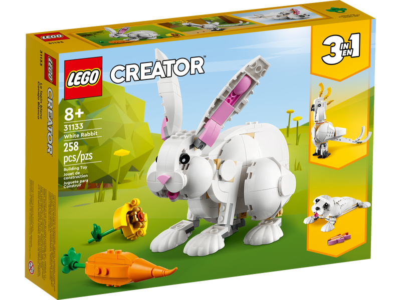 LEGO Creator 3-in-1 White Rabbit Building Toy (31133) LOW STOCK