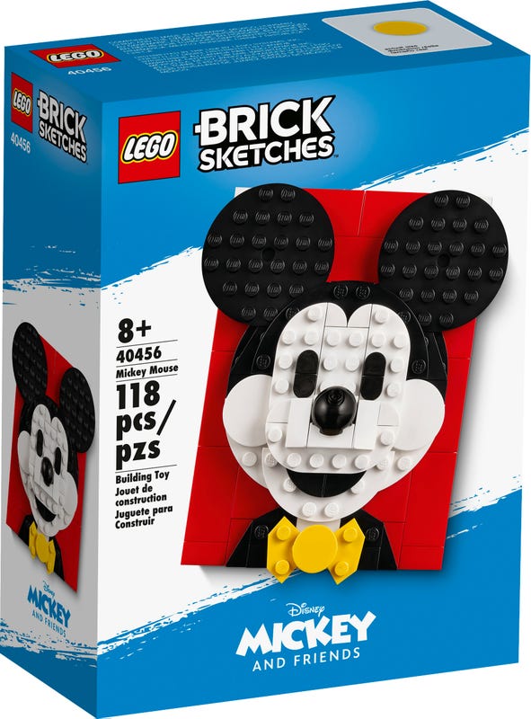 LEGO Brick Sketches - Mickey And Friends - Mickey Mouse (40456) Building Toy LOW STOCK