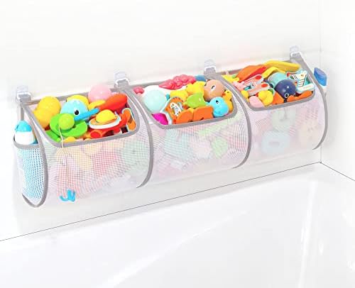 Ligereza Bathtub Toy Holder,Prevent Spots,Bath Toy Storage Bath Toys for Kids Ages 4-8 30“x8.7”Mesh Bath Toy Holder,let Baby Bath Toys Quick Drying…