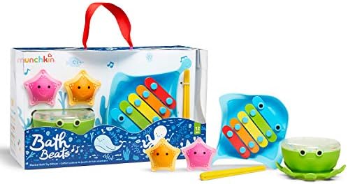 Munchkin® Bath Beats™ Musical Toddler Bath Toy Set, Includes Xylophone, Bath Drum & Shakers