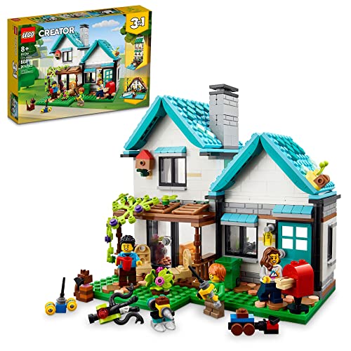 Model Building Kit with 3 Different Houses plus Family Minifigures and Accessories