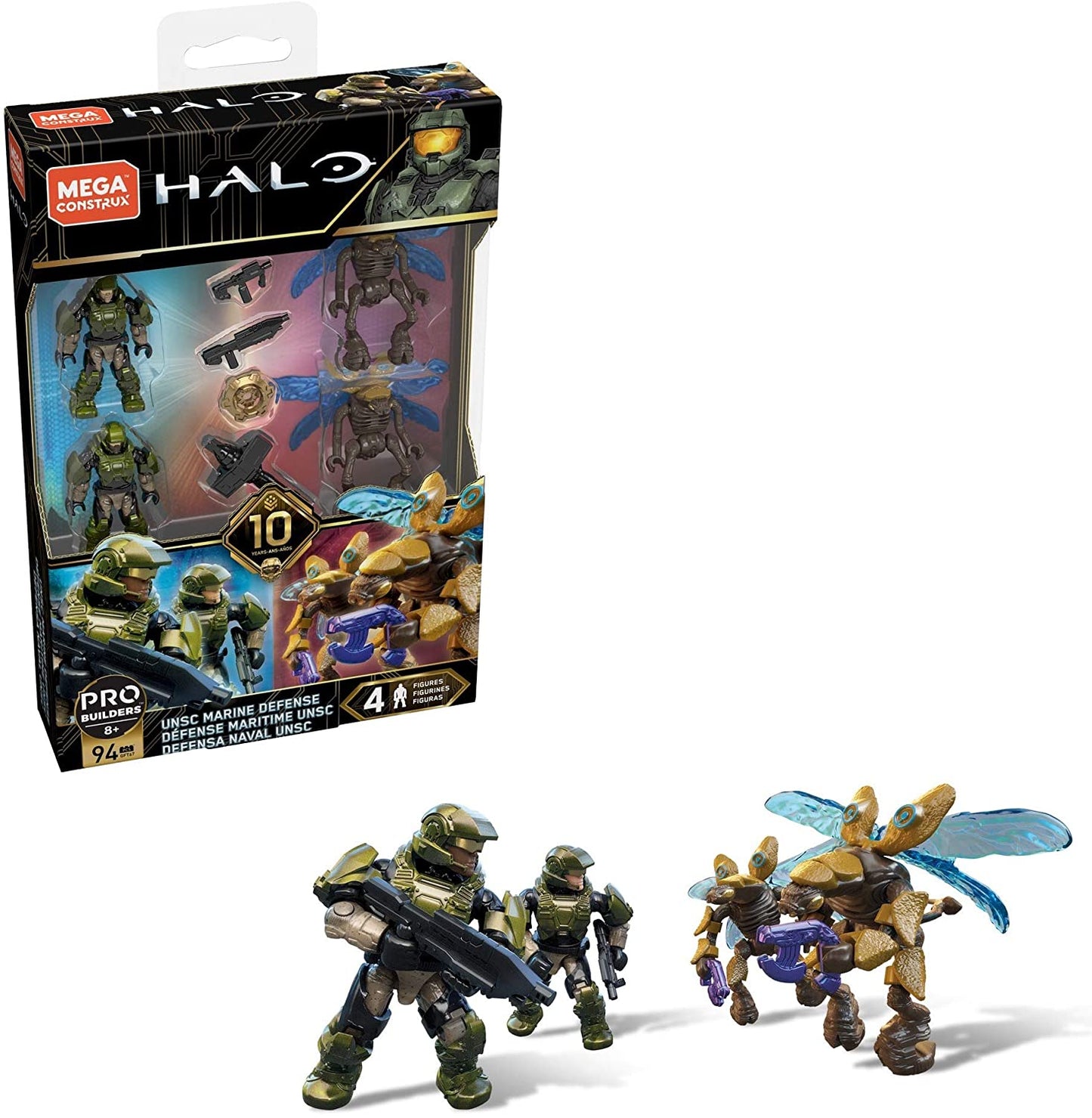 Mega Construx Pro Builders - HALO - UNSC Marine Defense 4-Pack Figures LAST ONE!