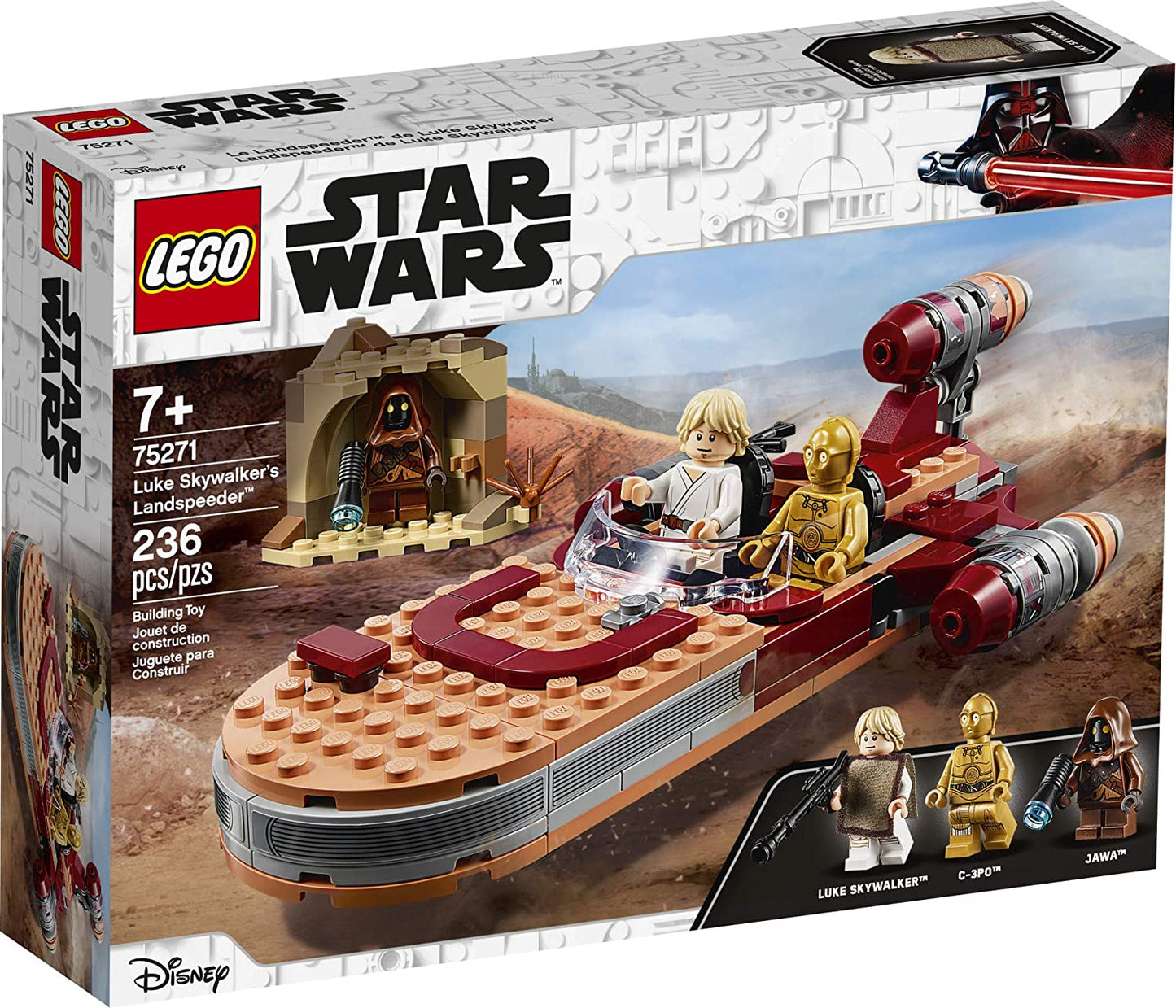LEGO - Star Wars - Luke Skywalker\'s Landspeeder (75271) Retired Building Toy LOW STOCK