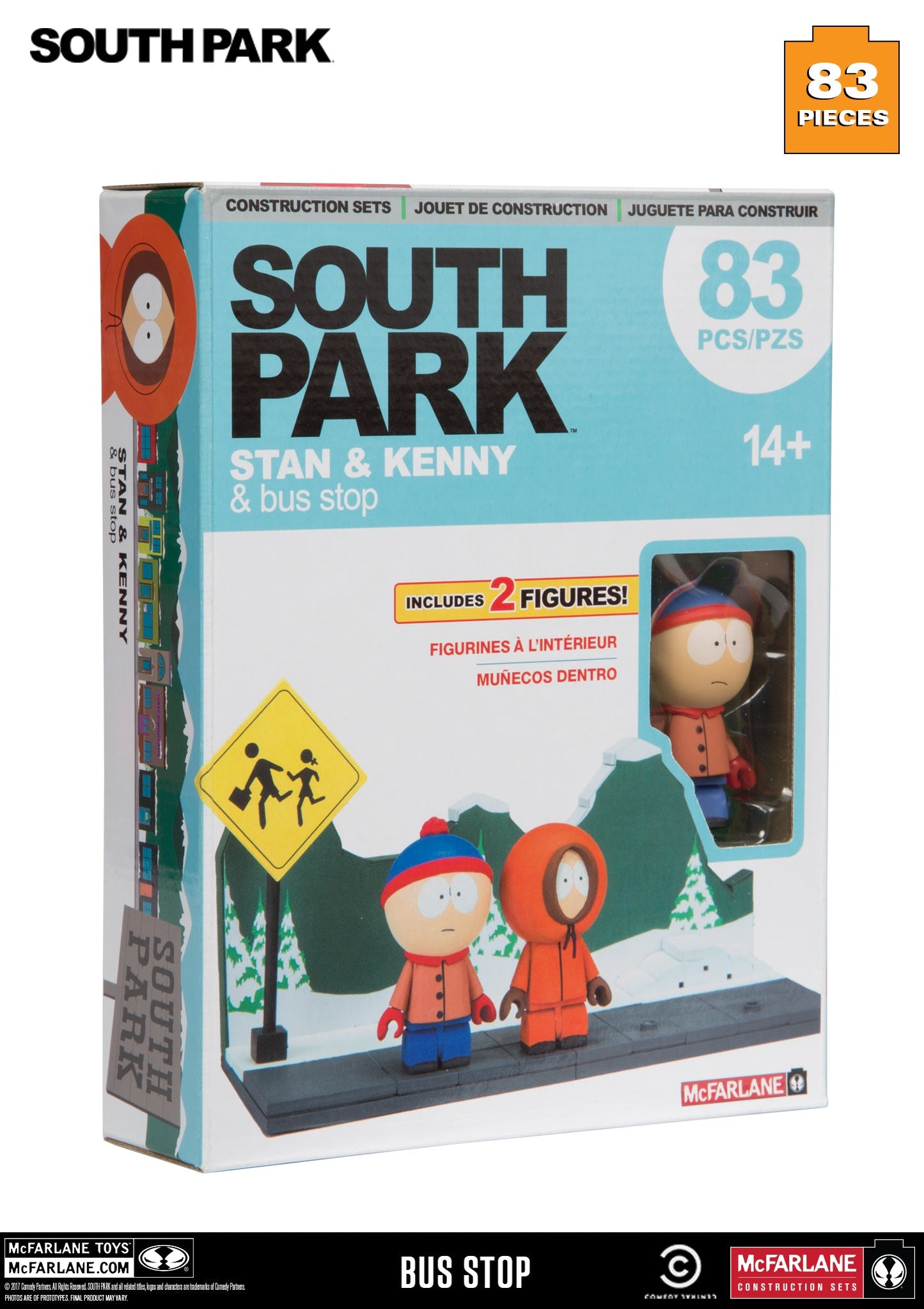 McFarlane Toys - South Park - Stan & Kenny & Bus Stop Building Toy (12876)