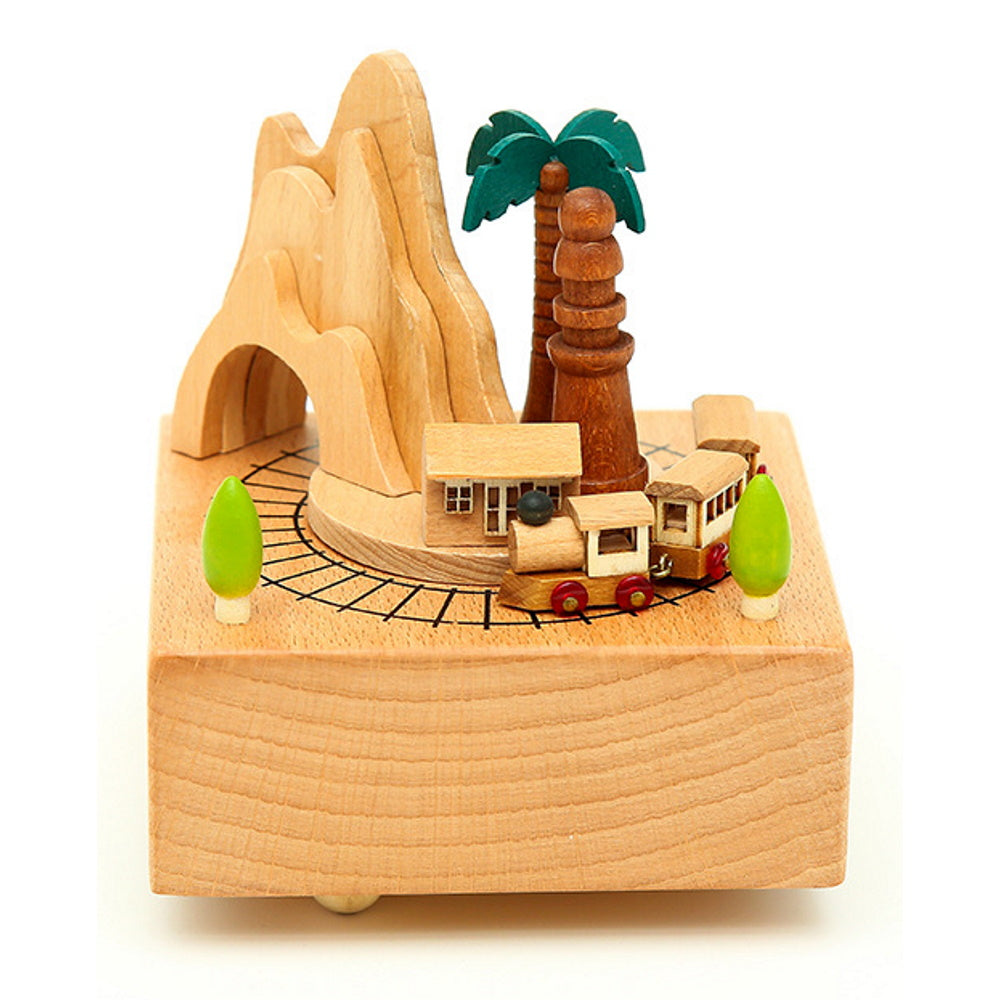 Musical Box Mountain Tunnel with Moving Magnetic Train