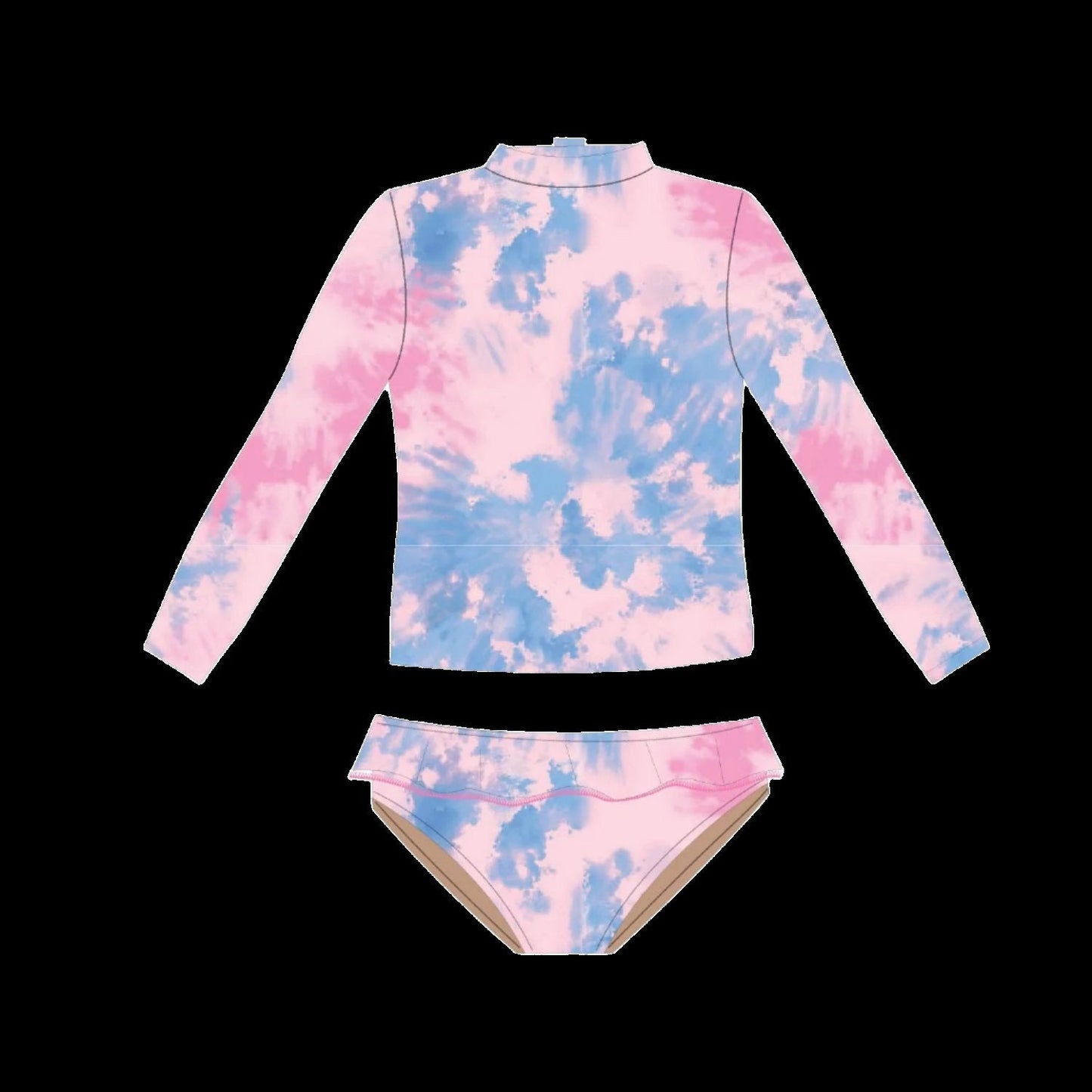 Girls Rashguard Set Bubblegum Clouds