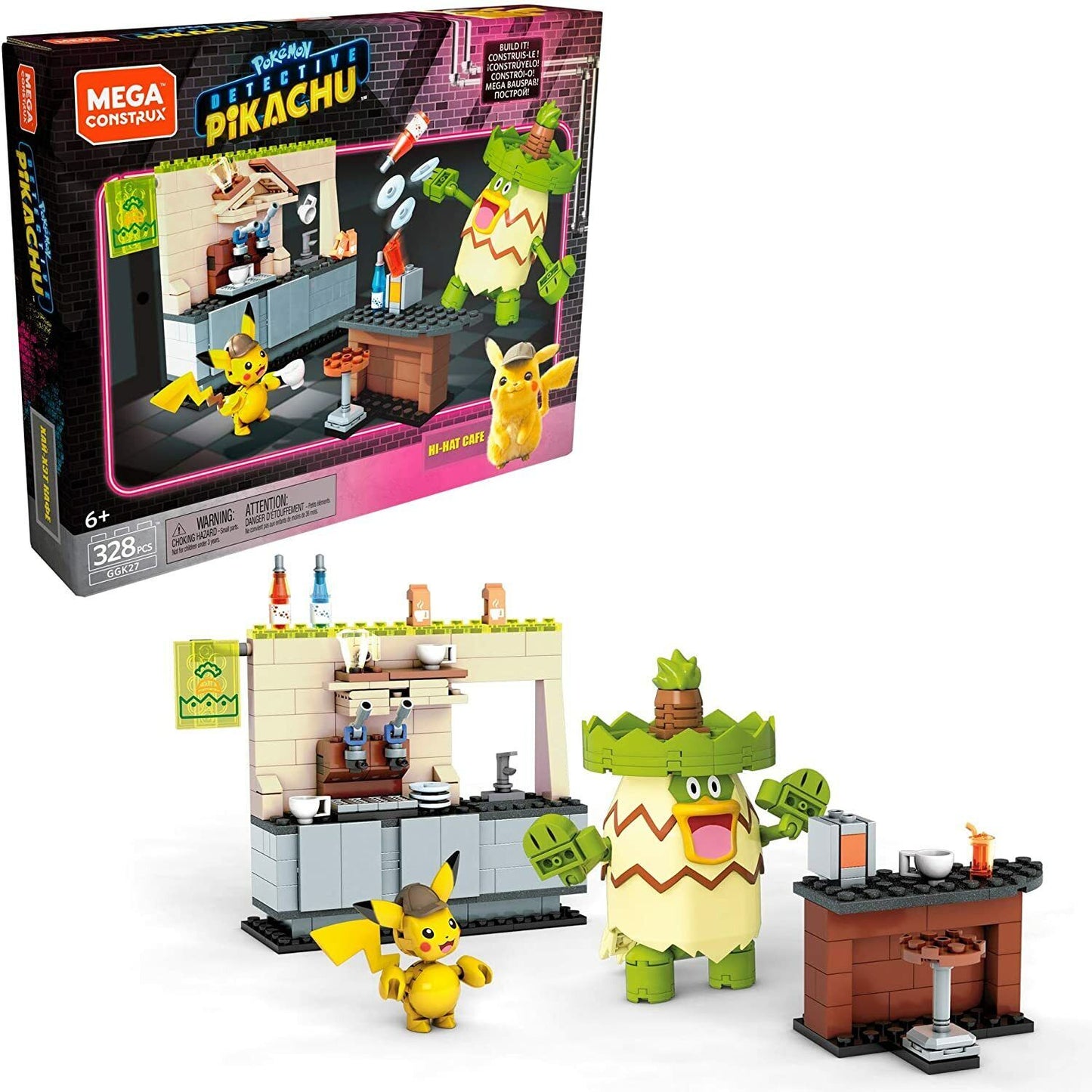 Mega Construx Pokémon - Detective Pikachu - Hi-Hat Café (GGK27) Wonder Builders Set LOW STOCK