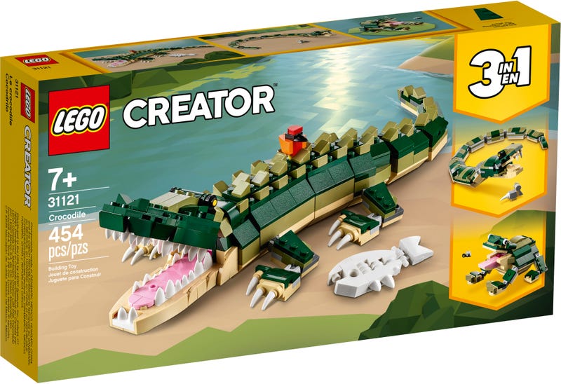 LEGO Creator - Crocodile (31121) 3-in-1 Retired Building Toy LOW STOCK