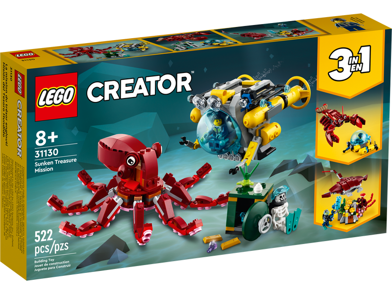 LEGO Creator - Sunken Treasure Mission (31130) 3-in-1 Building Toy