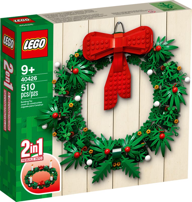 LEGO Exclusives - Christmas Wreath 2-in-1 (40426) Building Toy LOW STOCK
