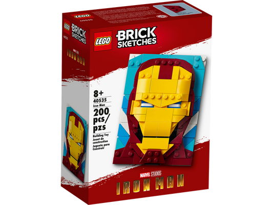 LEGO Brick Sketches - Marvel - Iron Man (40535) Building Toy LOW STOCK