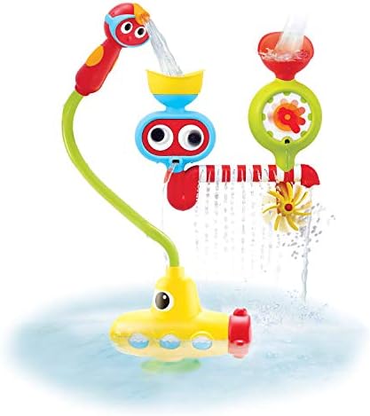 Yookidoo Kids Bath Toy - Award Winning Submarine Spray Station (Mold Free) - Battery Operated Water Pump with Hose Hand Shower for Baby Bathtime Play- Generates Magical Effects Age 2-6 Years