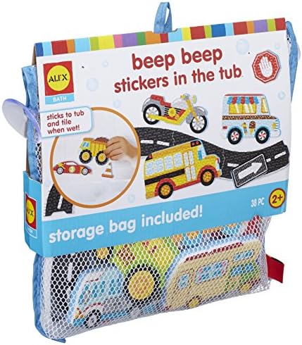 Alex Bath Beep Beep Stickers in The Tub Bath Toy Kids Bath Activity