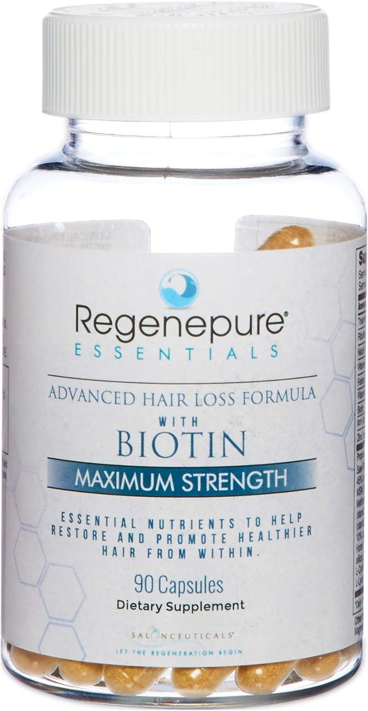 REGENEPURE Essentials Biotin Hair Supplement Regrowth Anti Hair Loss