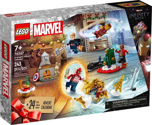 LEGO Marvel (2023 Christmas Holiday) Avengers Advent Calendar - 24 Building Toys (76267) LOW STOCK