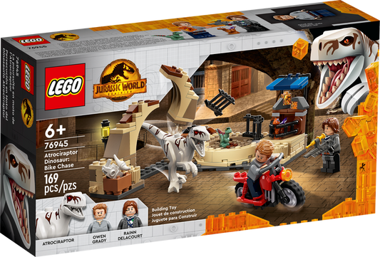 LEGO Jurassic World - Dominion - Atrociraptor Dinosaur: Bike Chase (76945) Building Toy LOW STOCK