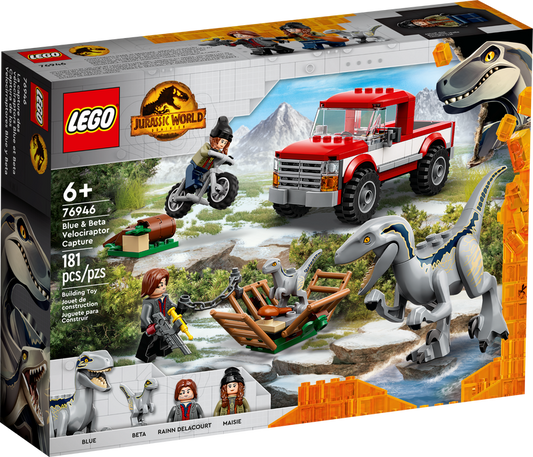 LEGO Jurassic World - Dominion - Blue & Beta Velociraptor Capture (76946) Building Toy
