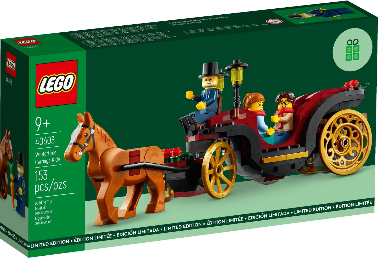 LEGO Holiday: Wintertime Carriage Ride - Exclusive Limited Edition Building Toy (40603) LOW STOCK