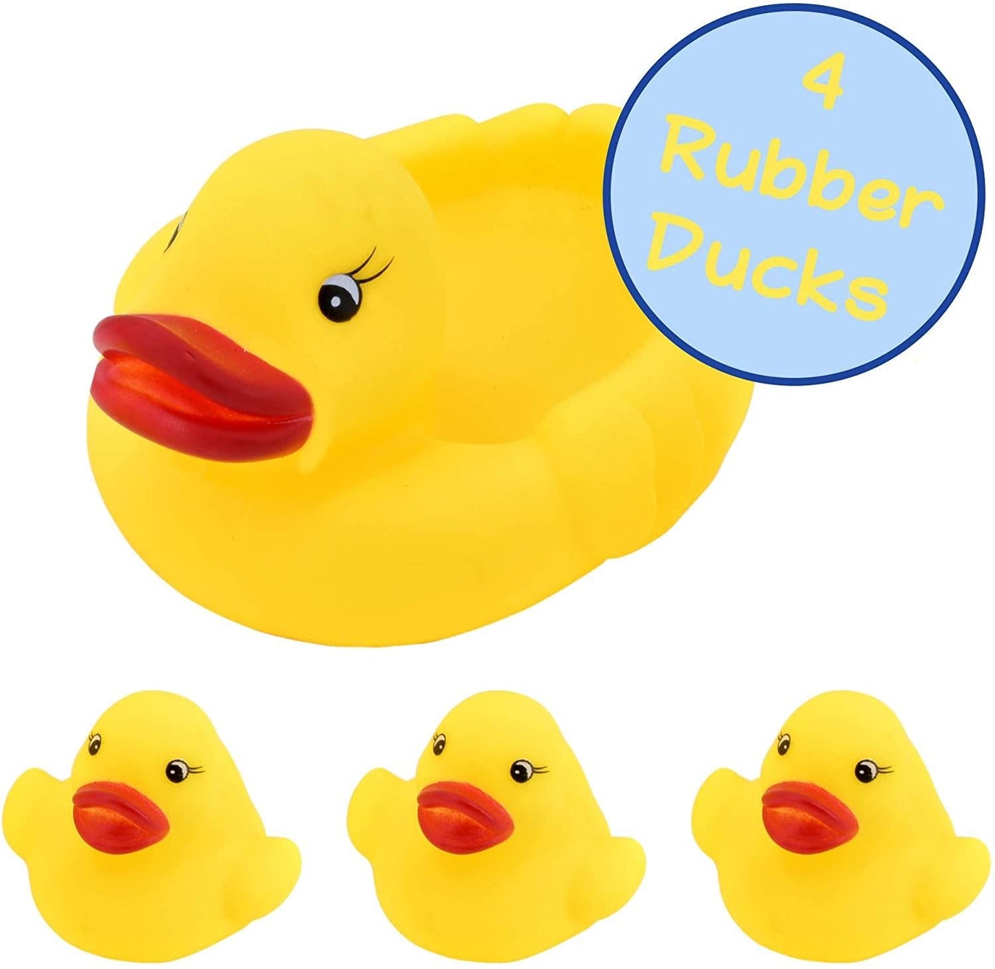 Classic Rubber Duck Family of 4 Baby Bath Toys