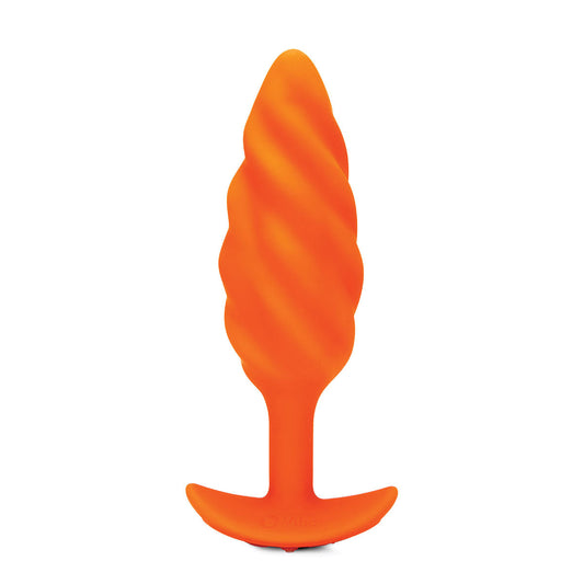 B-Vibe Texture Plug Swirl Orange (Medium) Intimates Adult Boutique