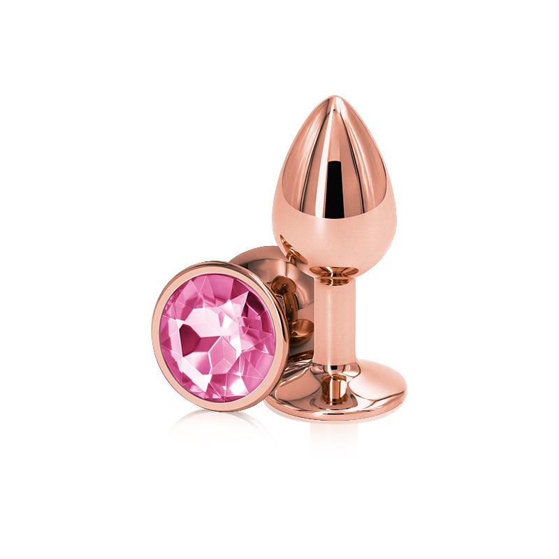 NS Novelties Rear Assets Aluminum Butt Plug (Rose Coloured Plug) - Wicked Wanda's Inc.