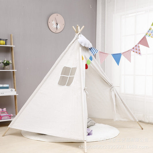 Kids Natural Cotton Teepee Play Tent