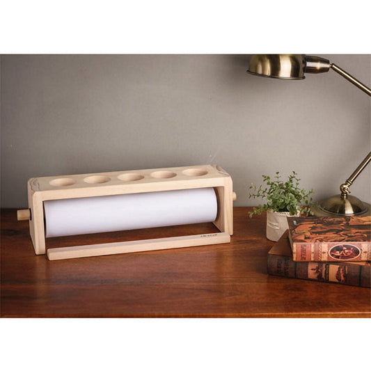 Wooden Drawing Paper Roll Dispenser