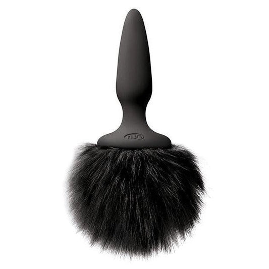 Bunny Tails Mini Black Fur