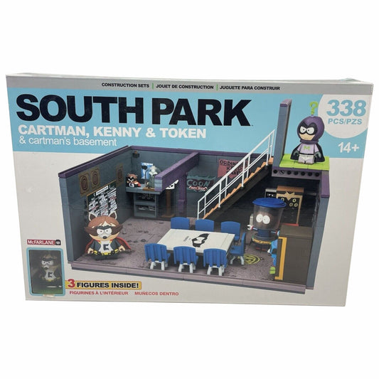 McFarlane Toys - South Park - Cartman, Kenny & Token & Cartman\'s Basement Building Toy (12869) LOW STOCK