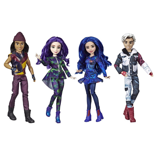 4 Pack Fashion Dolls with Removable Clothes and Accessories