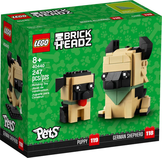LEGO BrickHeadz - Puppy & German Shepherd (40440) Retired Building Toy LOW STOCK