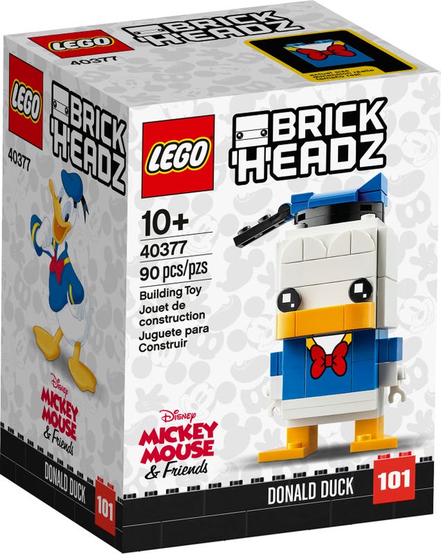LEGO Brickheadz - Mickey Mouse & Friends - Donald Duck (40377) Building Toy LAST ONE!