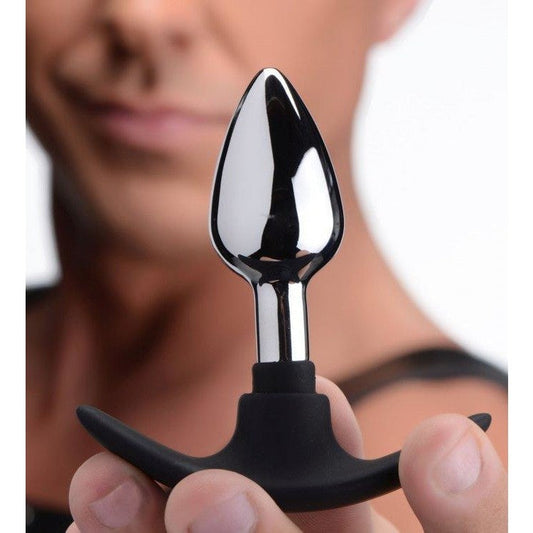 Master Series Dark Invader Metal & Silicone Anal Plug Small