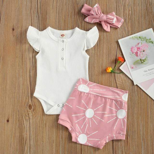 Girl's Clothing F / 18M Floral Shorts Outfit