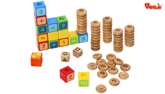 Stacking Numbers Wooden Mathematical Activity Set