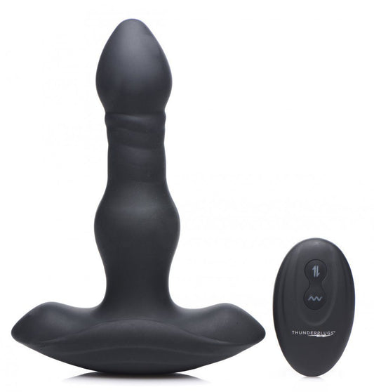Thunder Plugs: Vibrating and Thrusting Remote Control Silicone Anal Plug